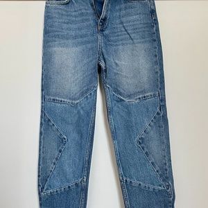 Sandro Star Stitched Straight High Rise Jeans